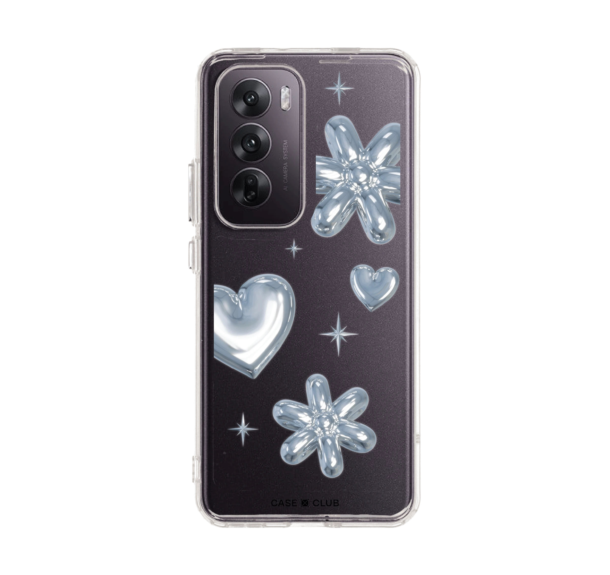 flower & heart metallic balloons